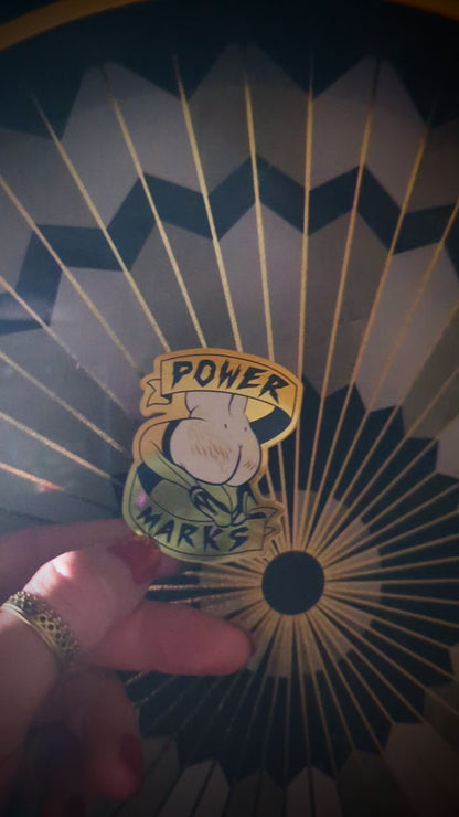 Sticker doré Power Marks