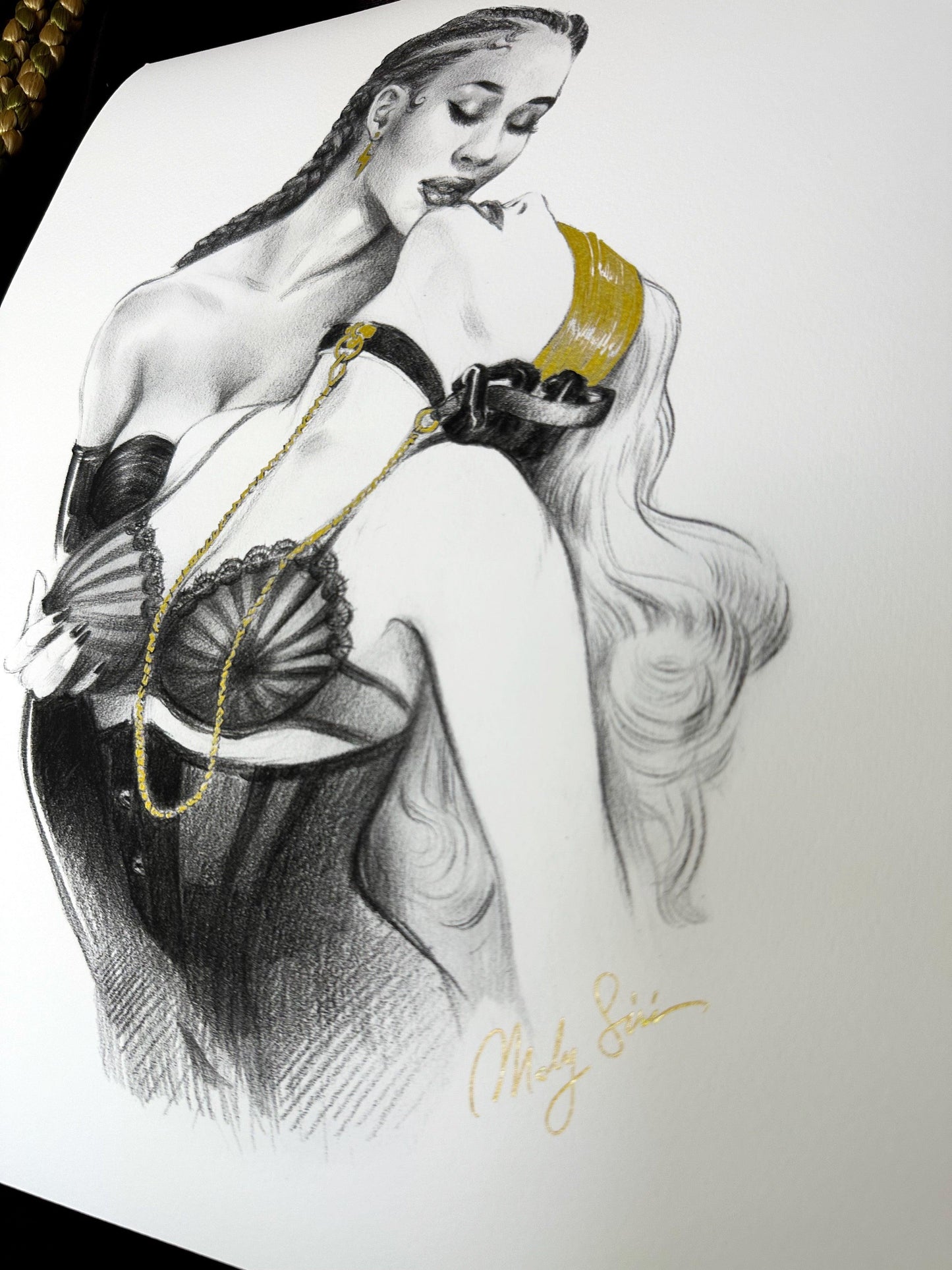 Embellished print, numbered and signed "Under My Spell"