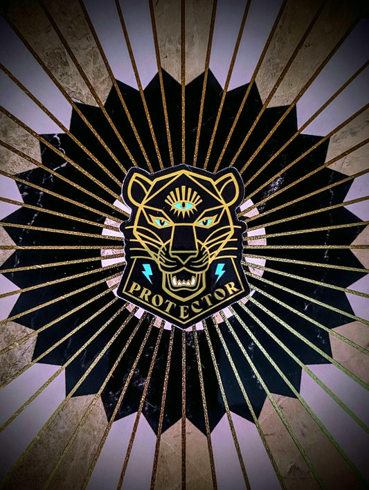 Sticker doré Panther Protector - Femporium