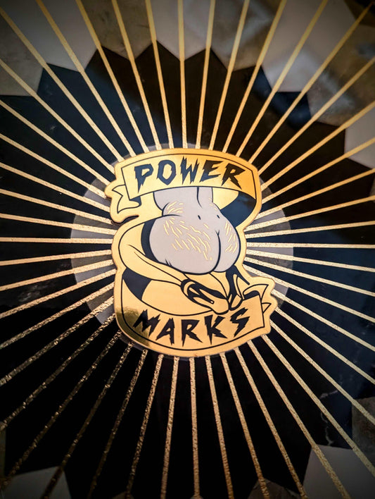 Sticker doré Power Marks